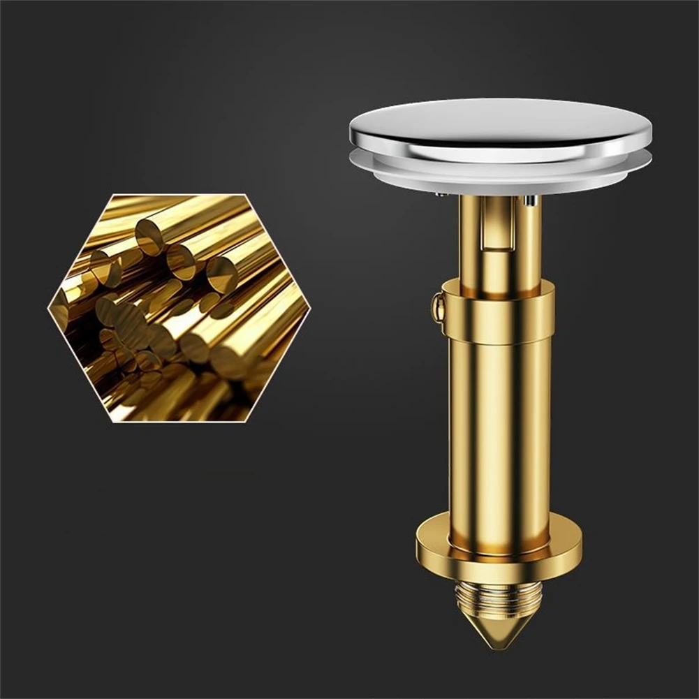 Home Bathroom Bathroom Sink Drain Stopper Brass Plug Excellent Bounce And Rebound Strength Convenient Cleaning