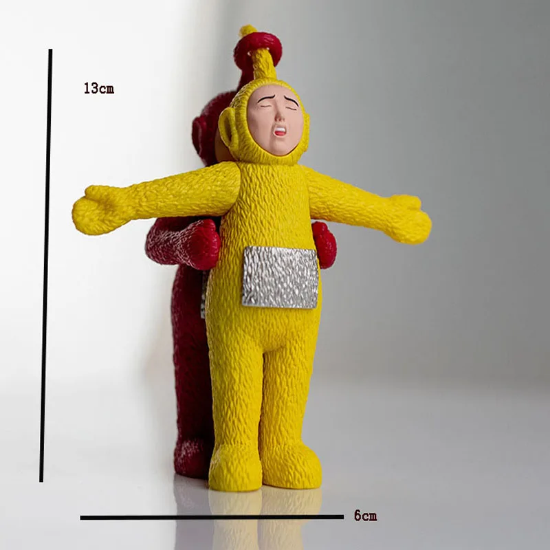 مضحك تيتانيك محاكاة ساخرة التماثيل الأصفر الأحمر المتأنق المعانقة محاكاة ساخرة ميمي مكتب لعبة المزحة هدية الكمامة تحصيل Absurd مكتب الديكور