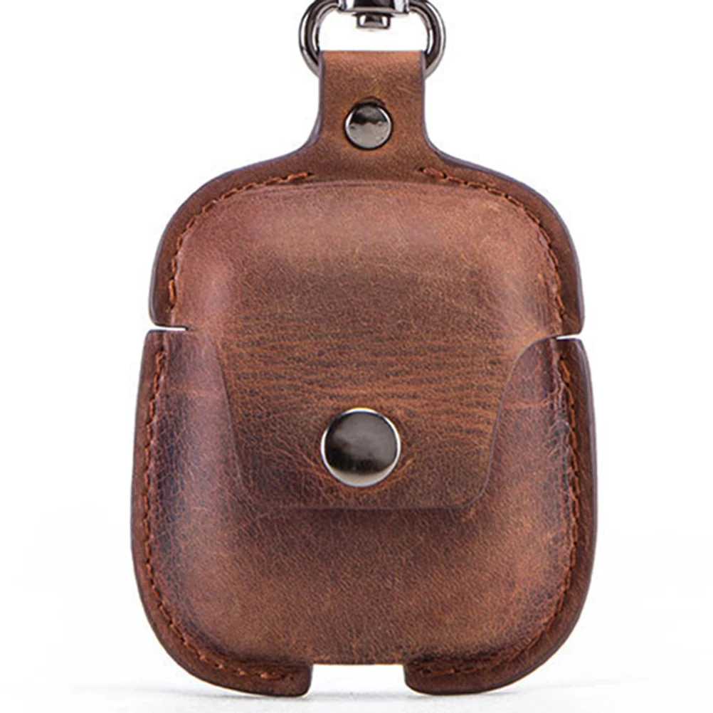 

Portable Coffee Earphone Cover Keychain Durable Scratch Proof Protective Case Compatible with Apple