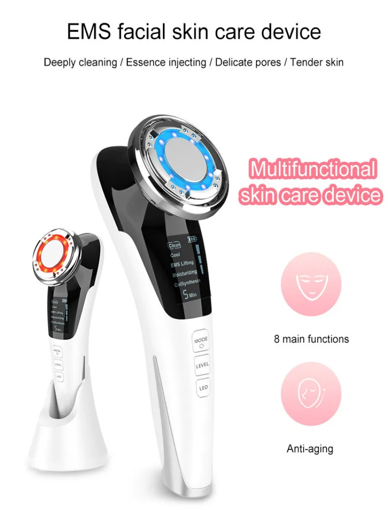 Micro current firming lifting facial massager facial essence introducer