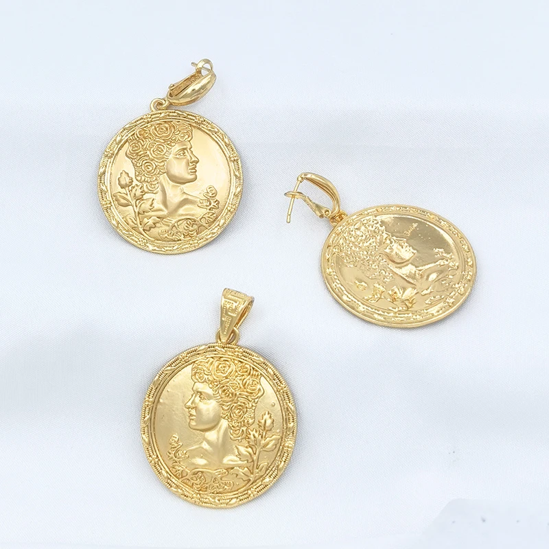 Brazilian Necklace And Earrings For Women Maria Avatar Pendant Wedding Jewelry Sets Gift Trendy Party Engagement Gifts