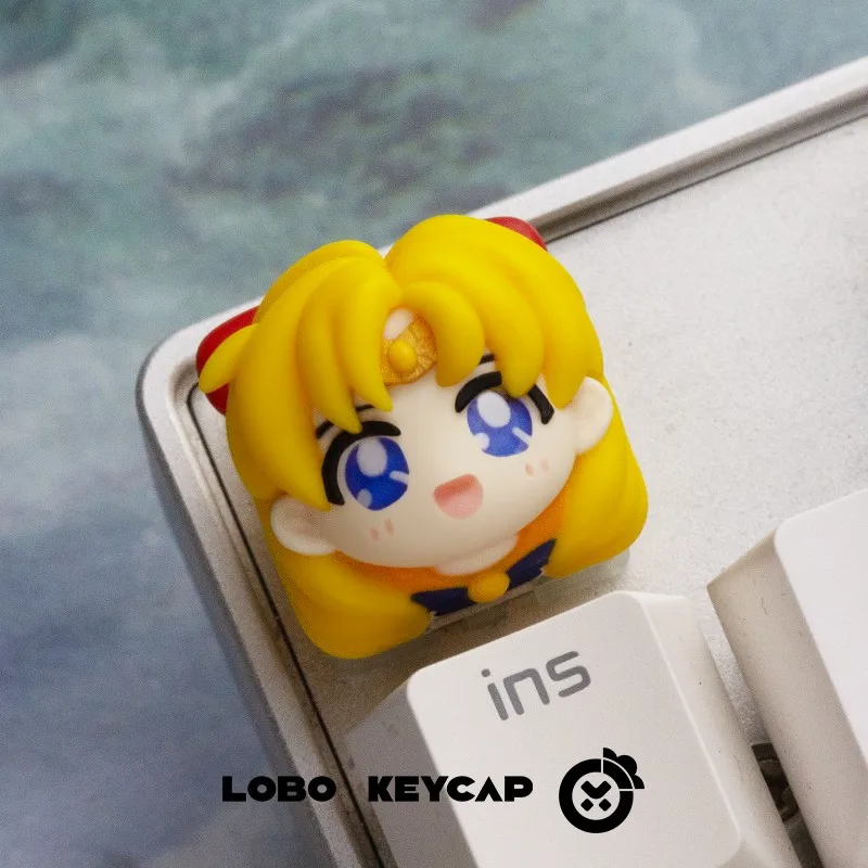 Sailor Moon Keycap Hand-made Resin Cute Keycap Mechanical Keyboard Keycaps LOBO Customized Gamer Gaming Accessories Gifts