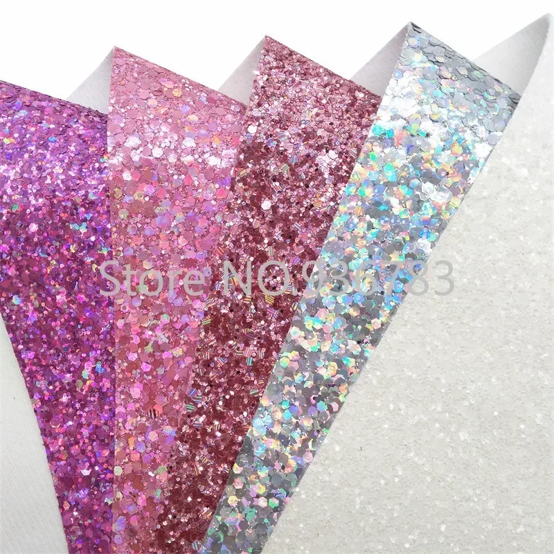 Opalizujące grube brokatowe prześcieradła skórzane Felt Backing Glitter Fabric dla majsterkowiczów kokardki torby i buty rolki arkuszy MB602