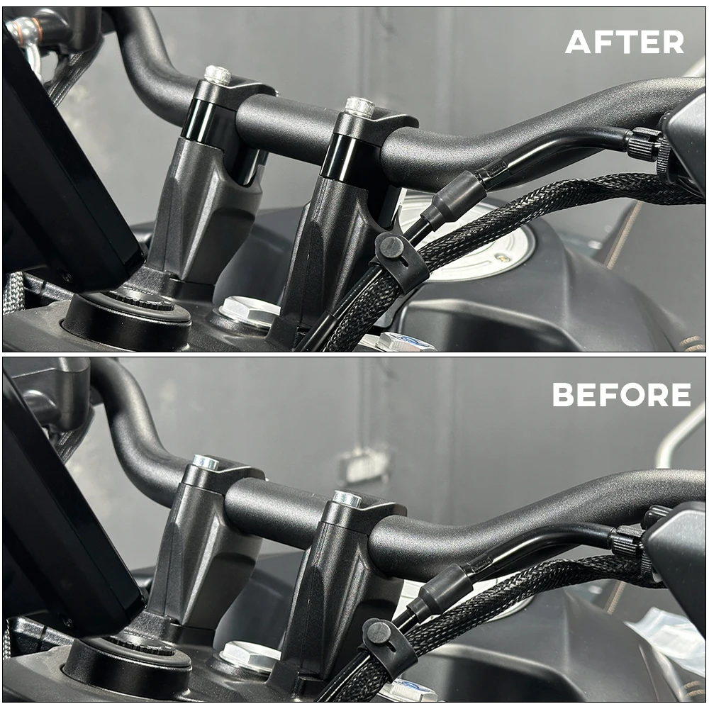 ل CFMOTO 450MT 800MT 700MT دراجة نارية المقود الناهض بار جبل IBEX 450 800 MTX 800MTX 700 MT مقبض المشبك تمديد محول #2