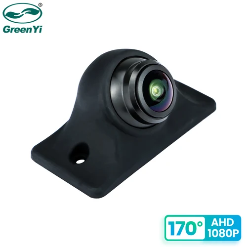 GreenYi AHD 1920x1080P Cámara de visión trasera de coche Full HD Visión nocturna 170 °   Lente ojo de pez Cámara delantera de marcha atrás para vehículo C879