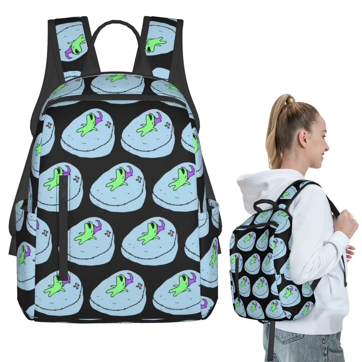 Glep Sleeping Smiling Friends Backpack Student BookBag Children School Bag Computer Shoulder Bags Men Women