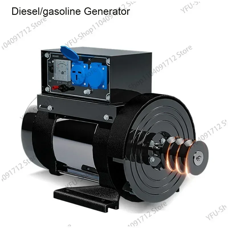 8KW Diesel Generator Set 220V  Single-phase Single Small Gasoline Generator All Copper Motor For Household Appliances Wate