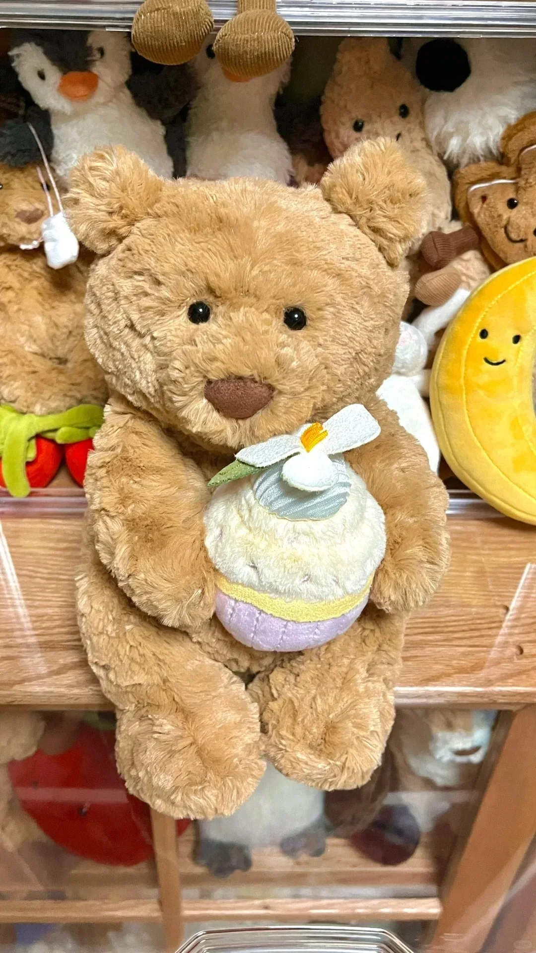 

For Jelly Cat Limited Edition 28cm Hug Cake Bartholomew Bear Plush Doll With Gift Box Home Decoration Holiday Gift Toy