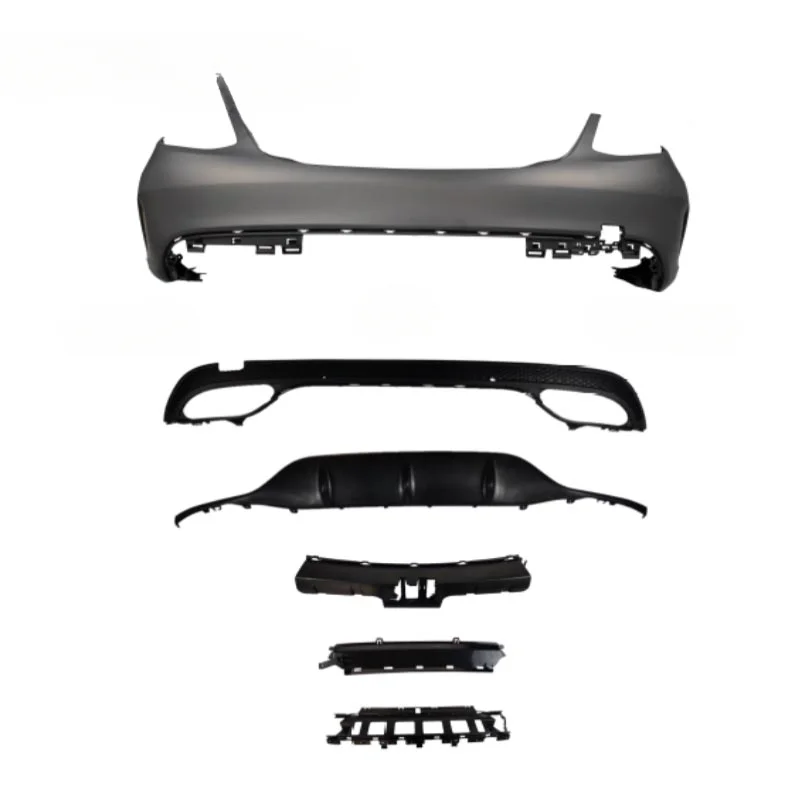 High Quality Rear Bumper Body Kit For C Class W205 2016-2018 Exterior Tuning Upgrade Parts