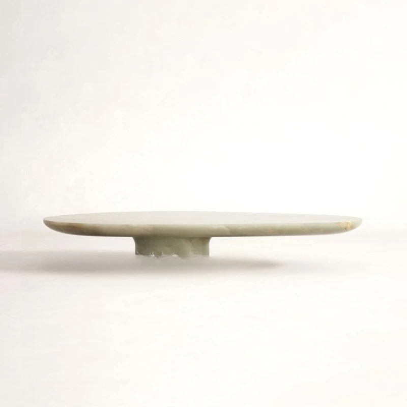 Natural Green Agate Coffee Villa Living Room Home Retro Table, Coffee Table