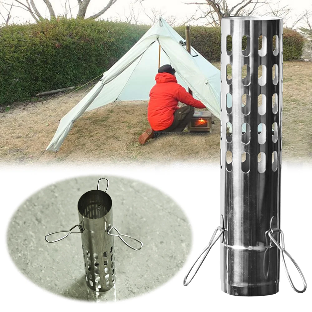 

Труба-пылеуловитель из нержавеющей стали для походной печи, удлинитель дымохода, аксессуары для дровяных печей