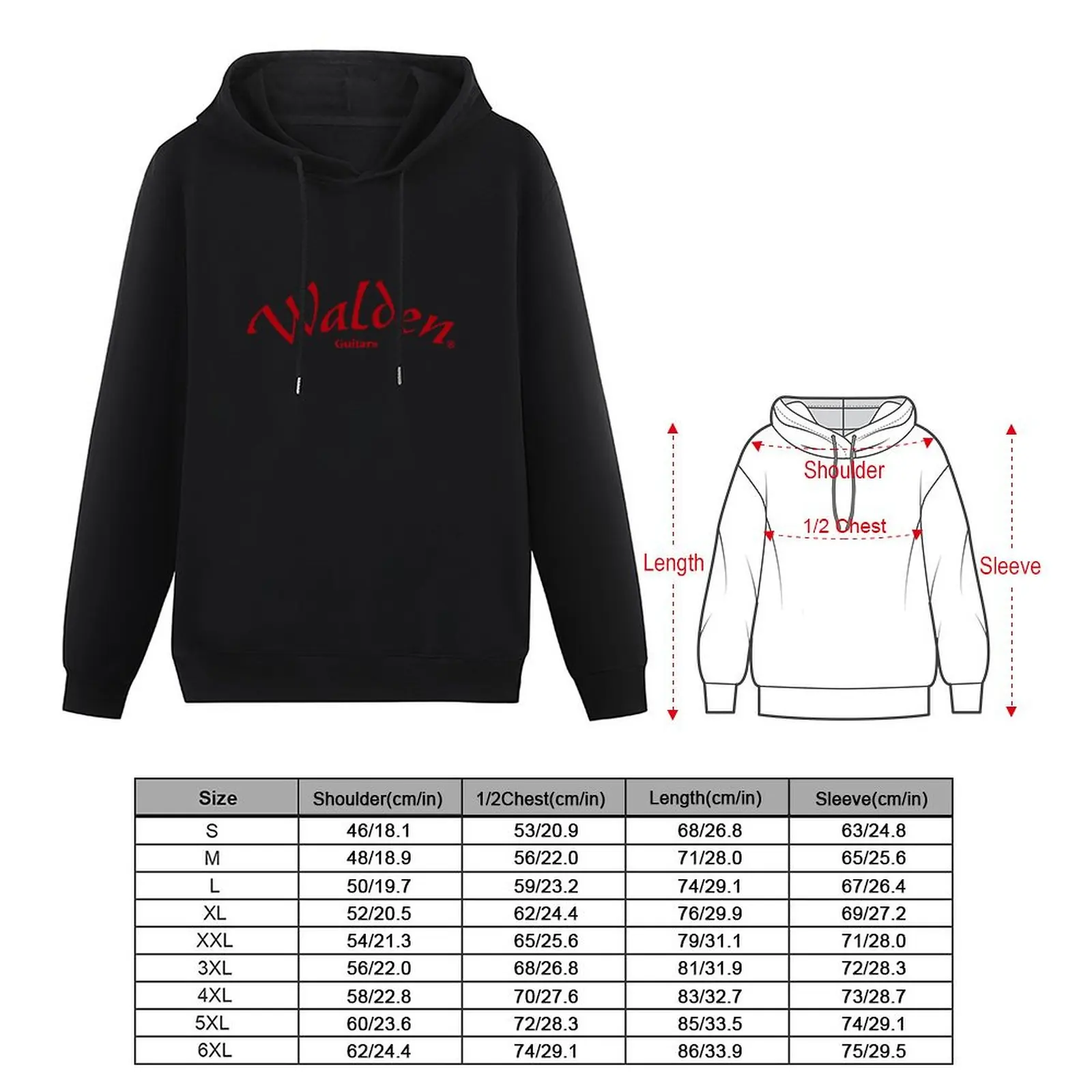 Walden Official Logo-RED Pullover Hoodie autumn men's autumn clothes hoodie man