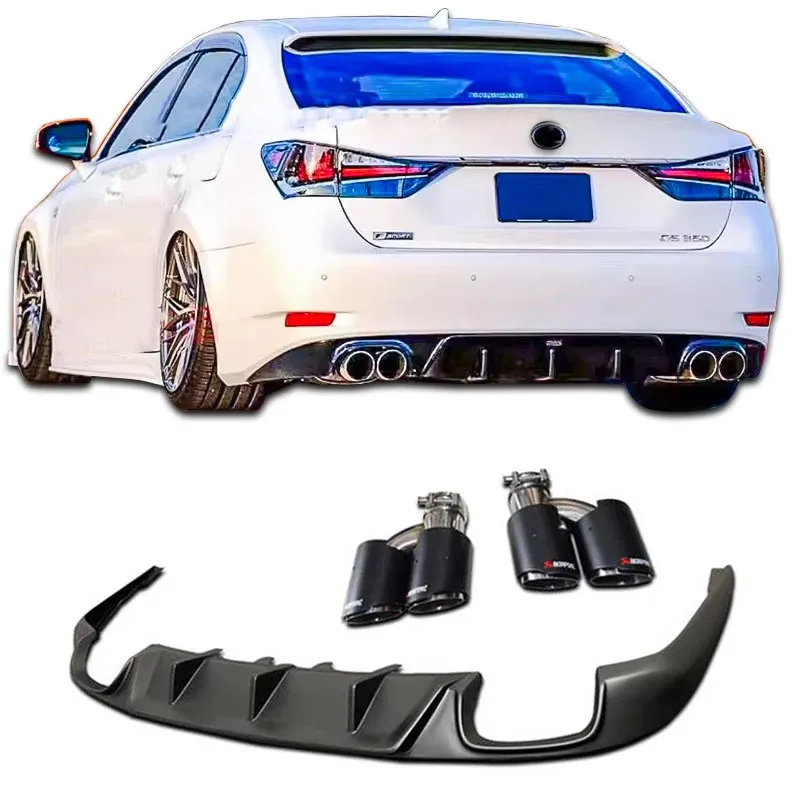 

Car Rear Diffuser Spoiler Fits 2012-2017 Lexus GS Carbon Fiber Rear Diffuser Spoiler Exhaust Tip GS Body Kit Carbon