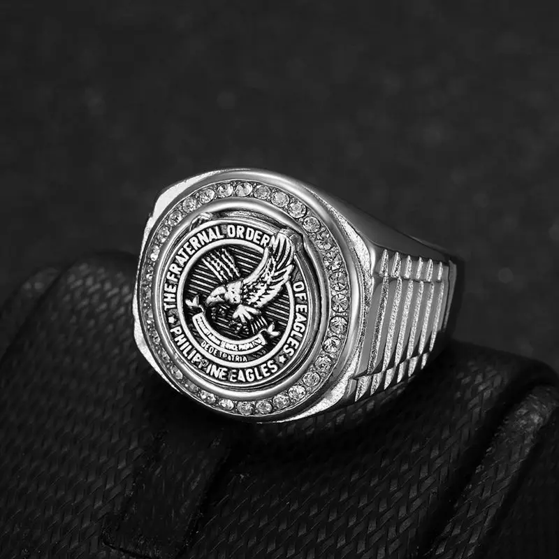 Stainless steel - Philippine Eagle Manly ring