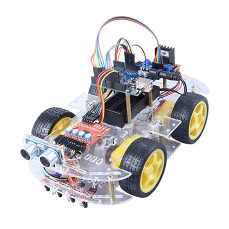 

4WD Smart Robot Car Starter Kit Programming Project STEM Education Complete Diy Electronic Kit for Arduino