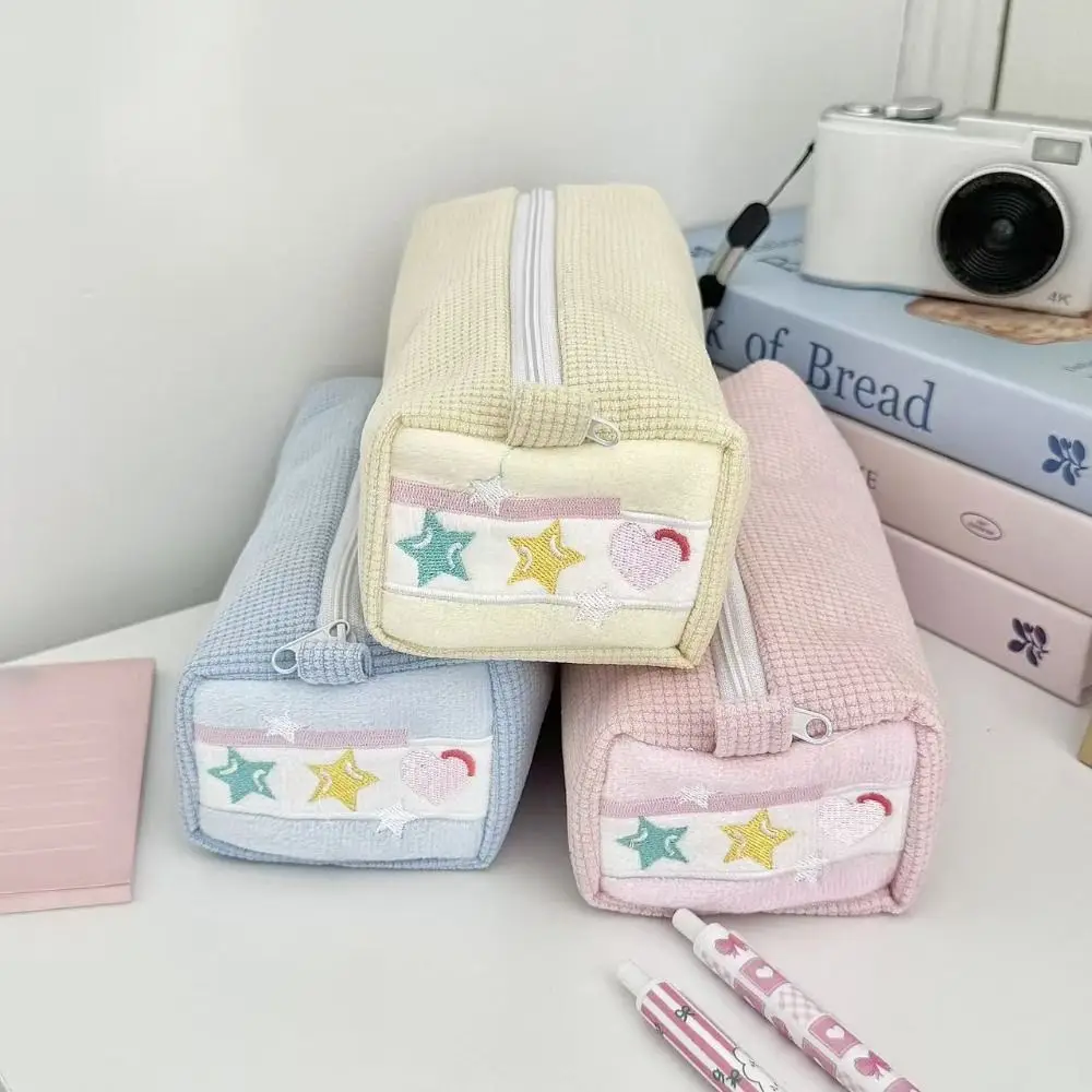 Bolsa para bolígrafos con diseño de sándwich de crema duradera, estuche para lápices portátil de gran capacidad, bolsa para bolígrafos, regalo para estudiantes