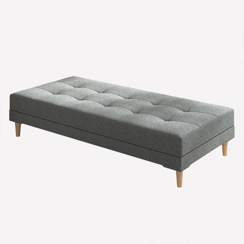 PQF Sofa Bed Fabric Side Bed Widened Stitching Bed Bedroom Dual-Use Chaise Longue