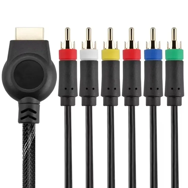 1.8m Component Cable Resolution HDTV RCA Video Cable for PS2 /PS3 Game Controller Connect Tv Sound Cable