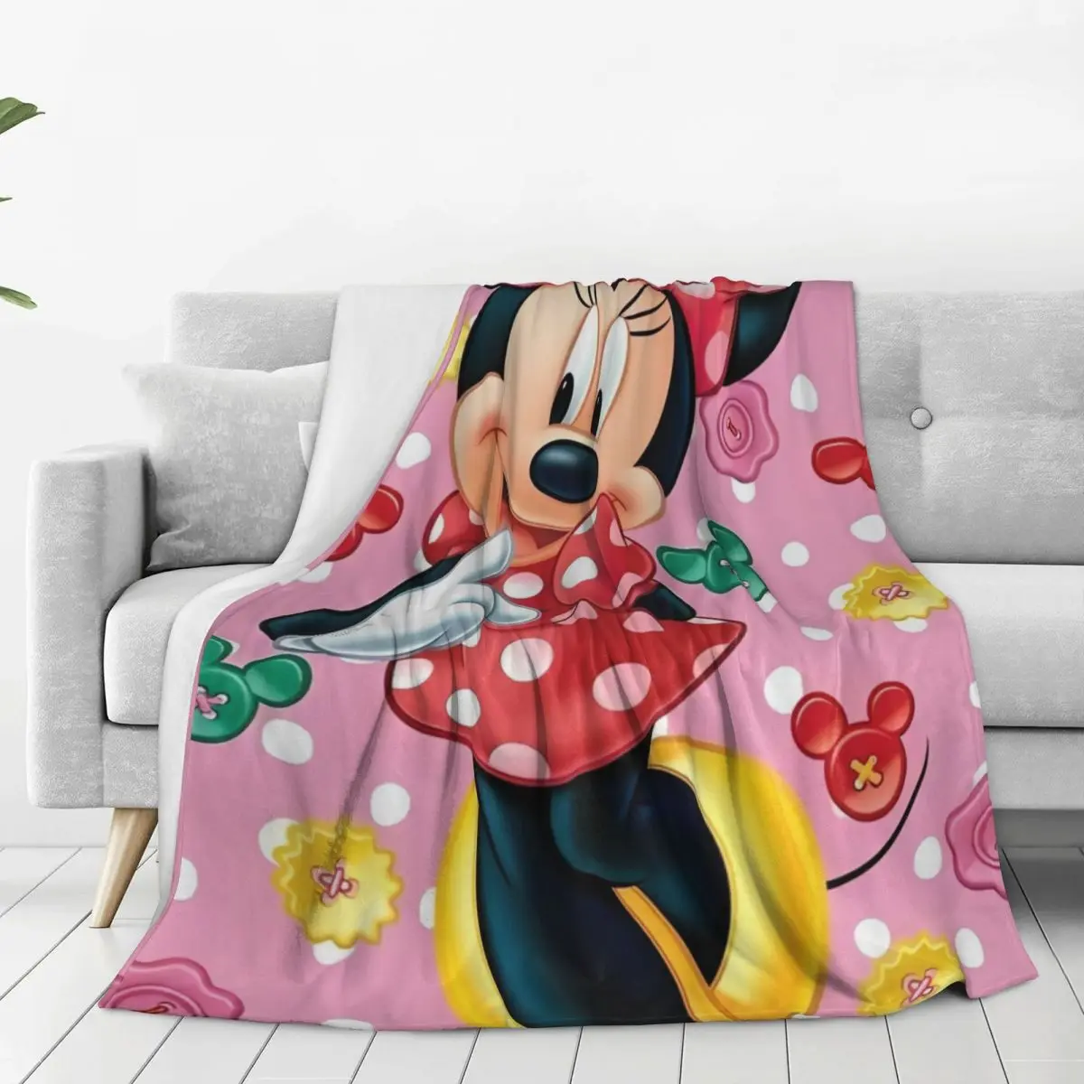 Super Soft Blanket Travel Animated Movie Mickey, Minnie Bedding Throws Flannel Bedspread For Living Room Funny Sofa Bed Cover