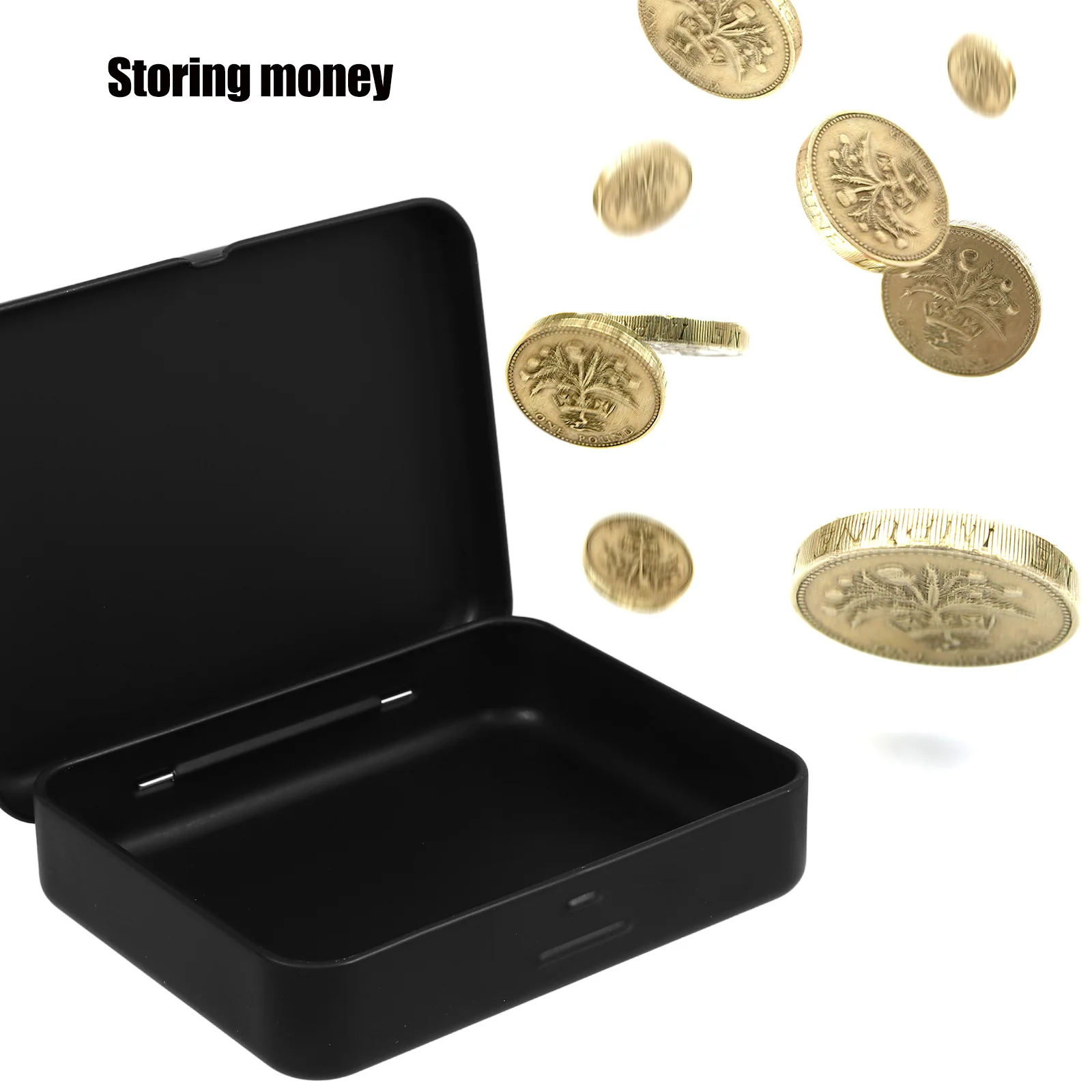 

1pcs Iron Storage Box Slim Portable Flip Box For Coins Jewelry Photos Cash Cd Dvd Organizer Small Tin Case