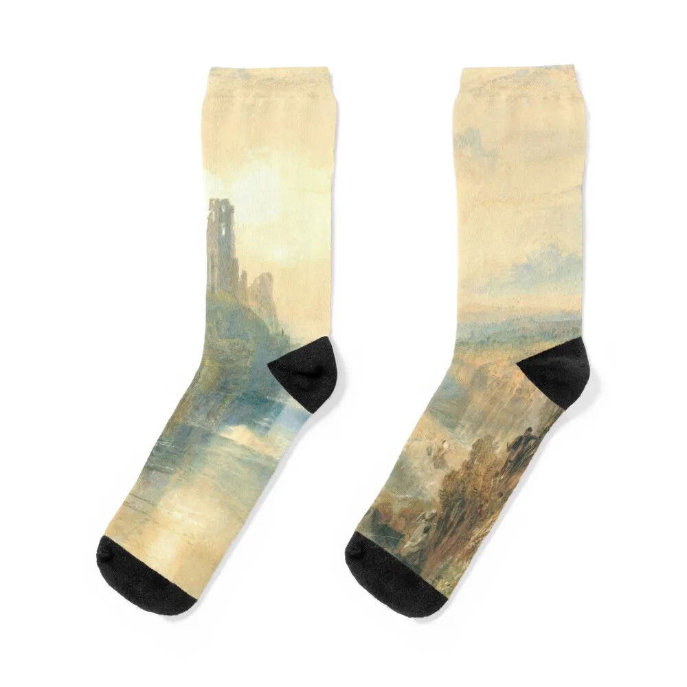 

Joseph Mallord William Turner Barnard Castle Socks winter retro Hiking boots anti slip football Women Socks Men's
