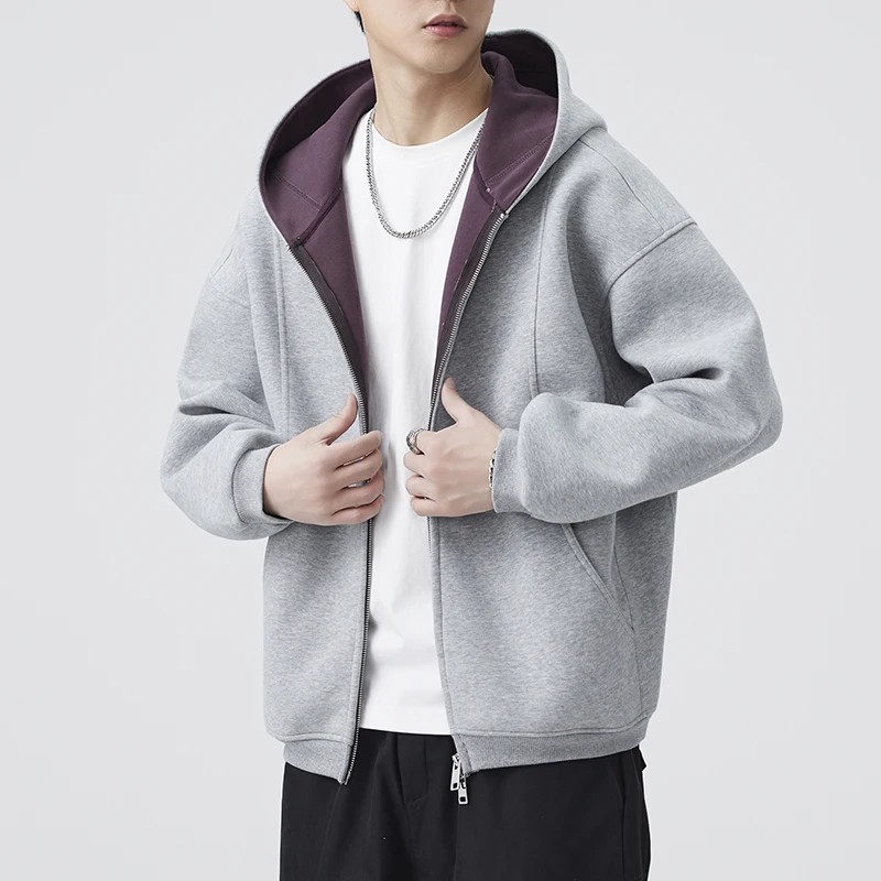 

Autumn Hooded Sweatshirt Men Loose Casual Streetwear Fashion Vintage Sport Hood Sweatshirts Jacket Couple Hoodie Coat Outerwear