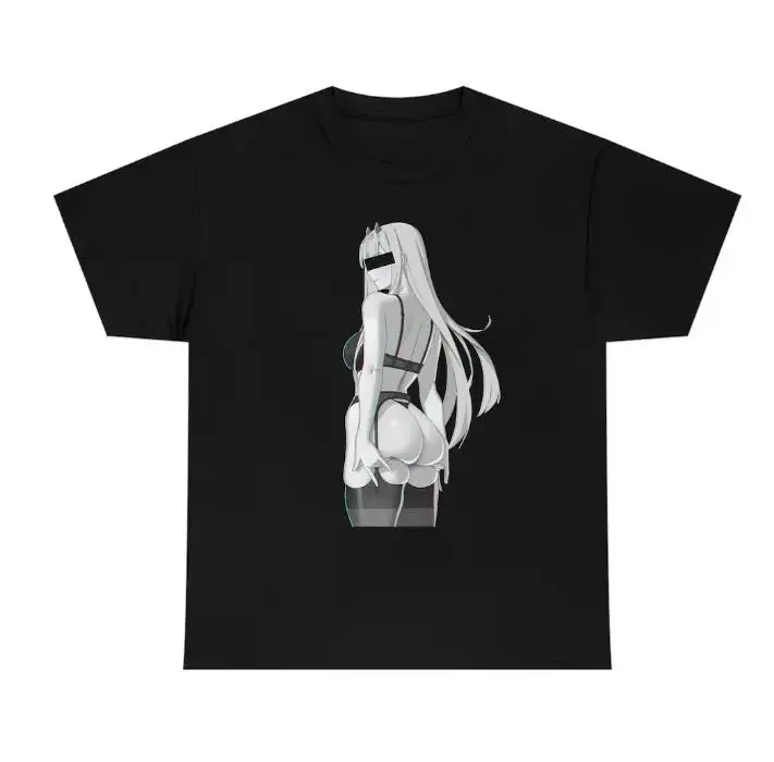 

Japanese Anime Darling in the Franxx 02 Graphic Printed T shirt Fashion Plus Size Cotton Crew Neck T Shirt Women Men