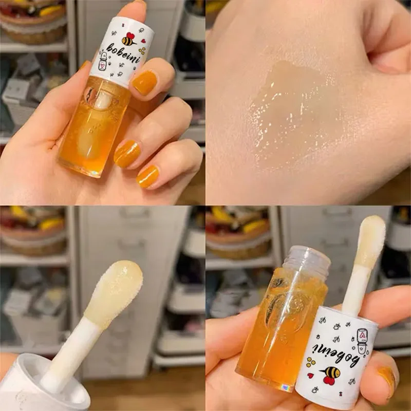 Peach Milk Honey Lip Oil Relieves Dry Moisturizing Lip Gloss Fades Lip Lines Water Light Lips Korean Cute Makeup