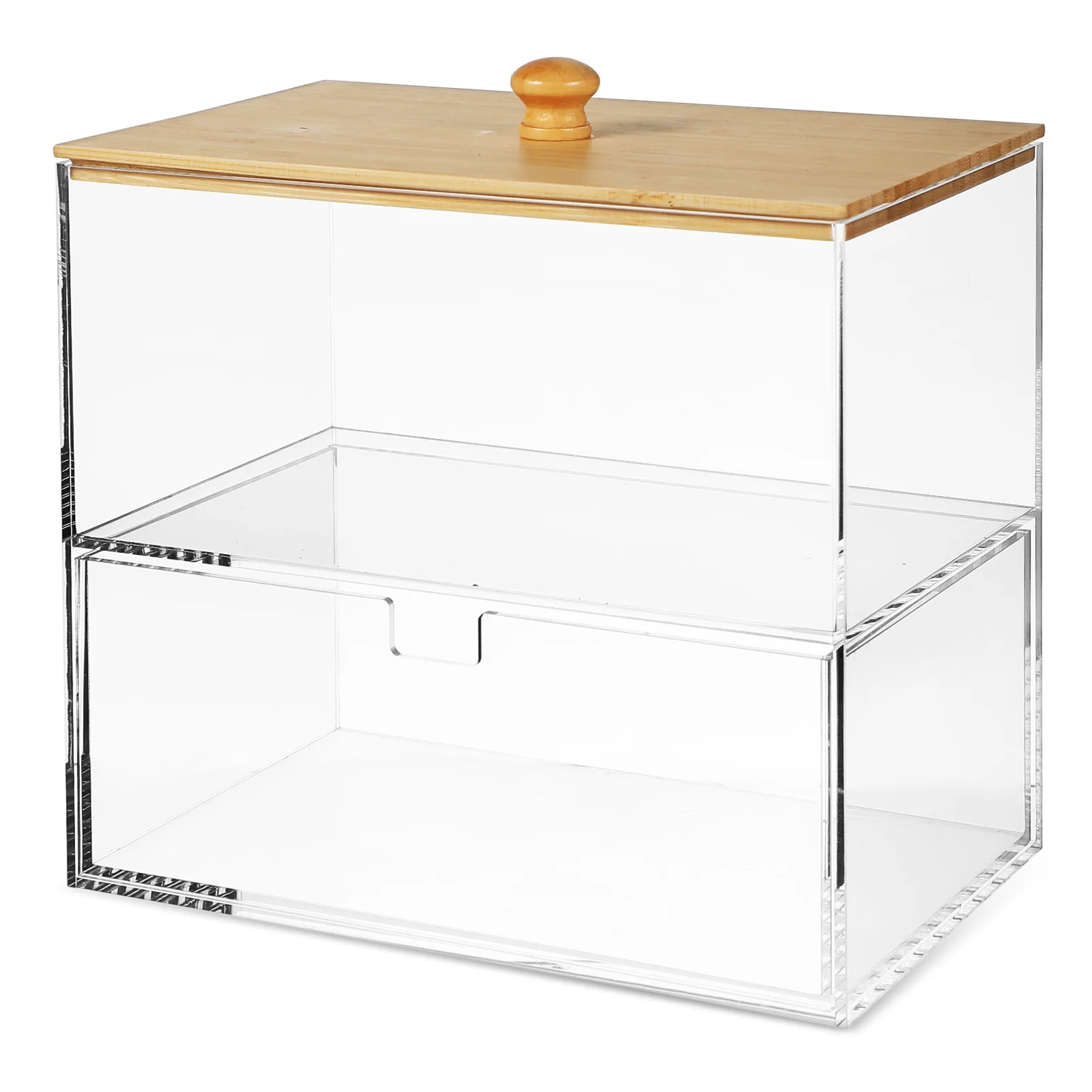 

Laundry Pod Dispenser Box Dual Compartment High Clarity Storage Container ganizer For Sheets Clear Lid Space Saving Design