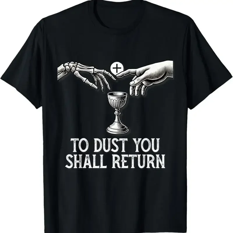 New Limited Memento Mori Catholic Eucharist Traditional Latin Mass Skull T Shirt