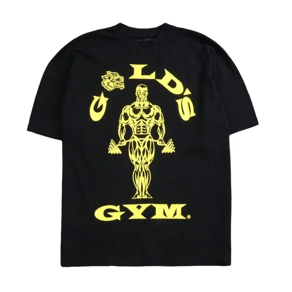 2026 new The gym collaboration soft cotton men's and women's sports fitness T-shirt with breathable short sleeves