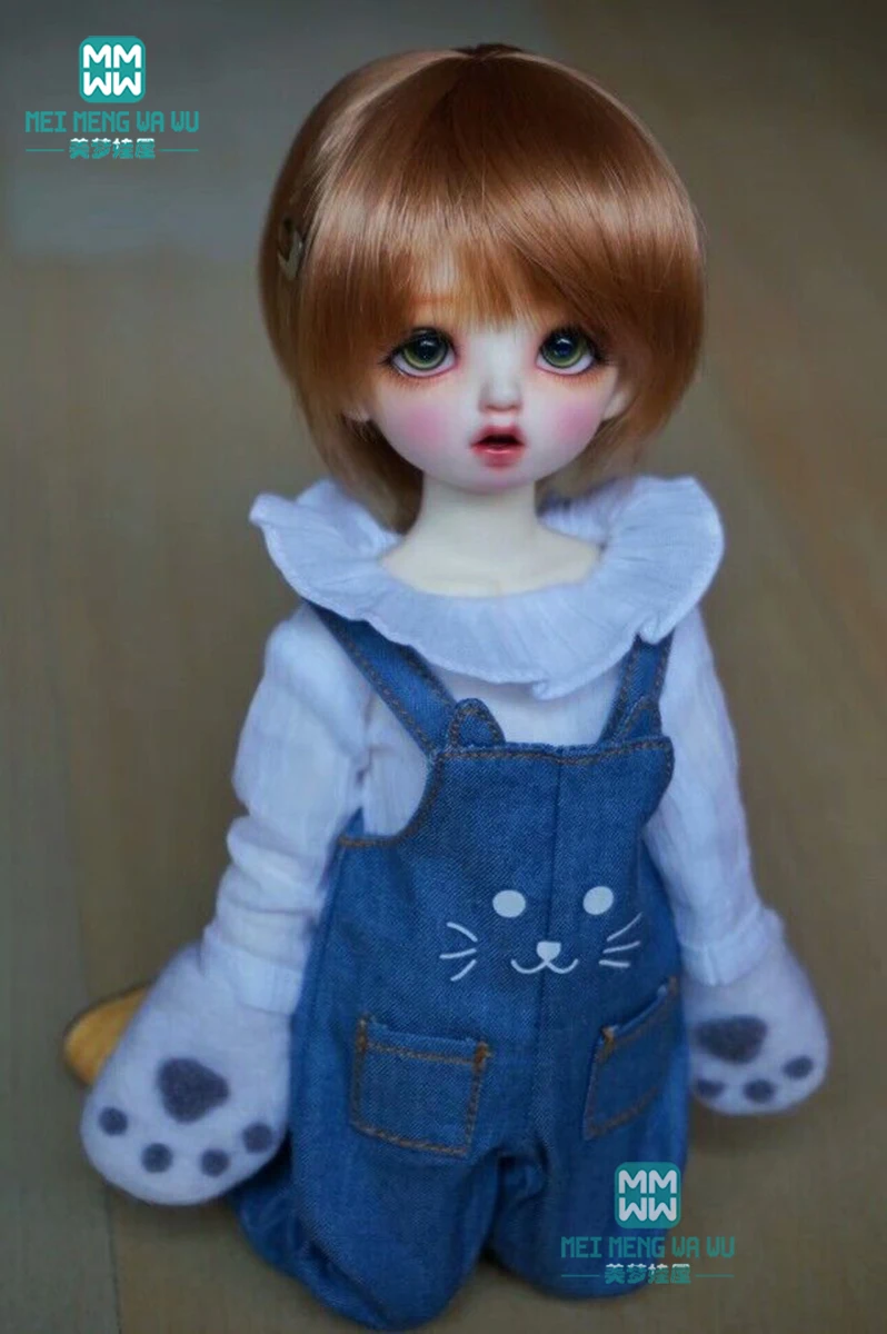 Passend für 30 cm große 1/6 BJD YOSD MYOU Puppen. Modische Hosenträgerröcke, Hemden, Spielzeug, Geschenk