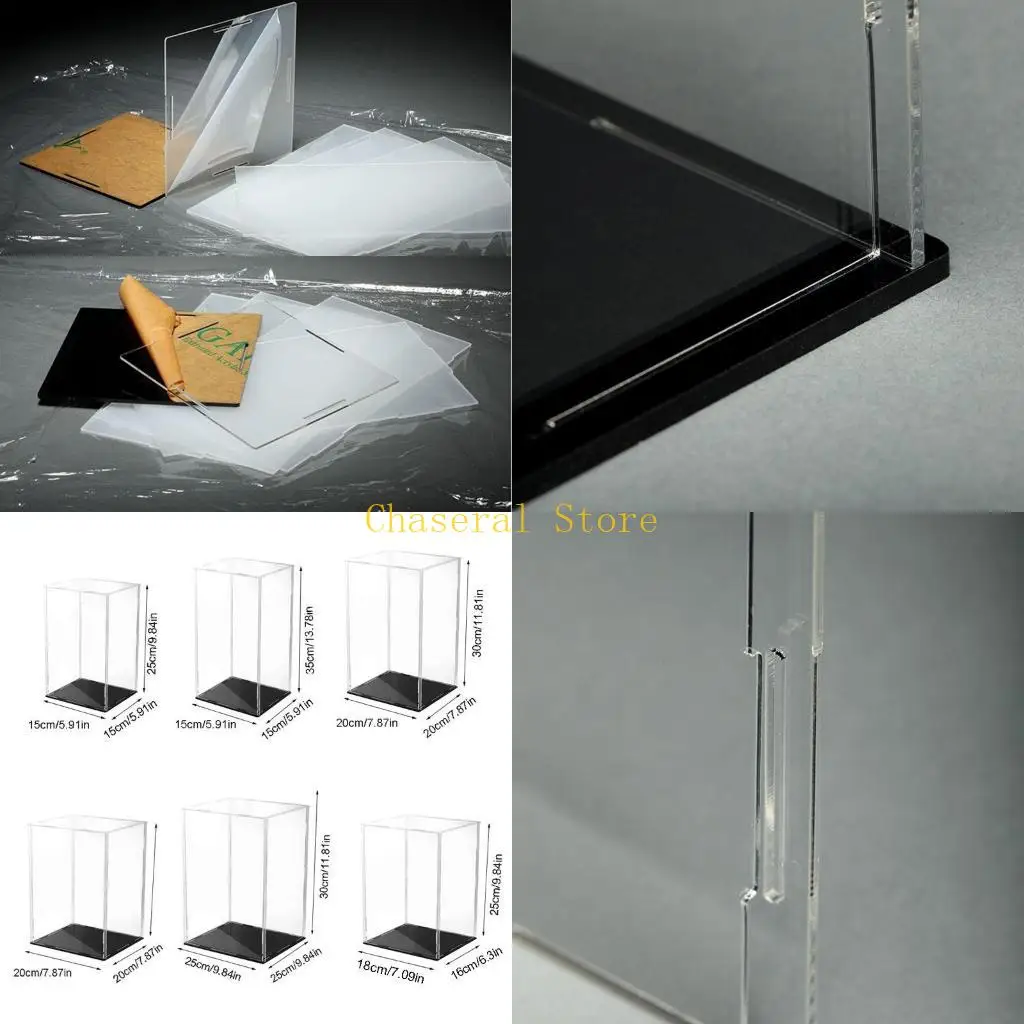 

E7CE Clear Acrylic Model Support Box for Cosmetic Jewelry Collection Boutique Store