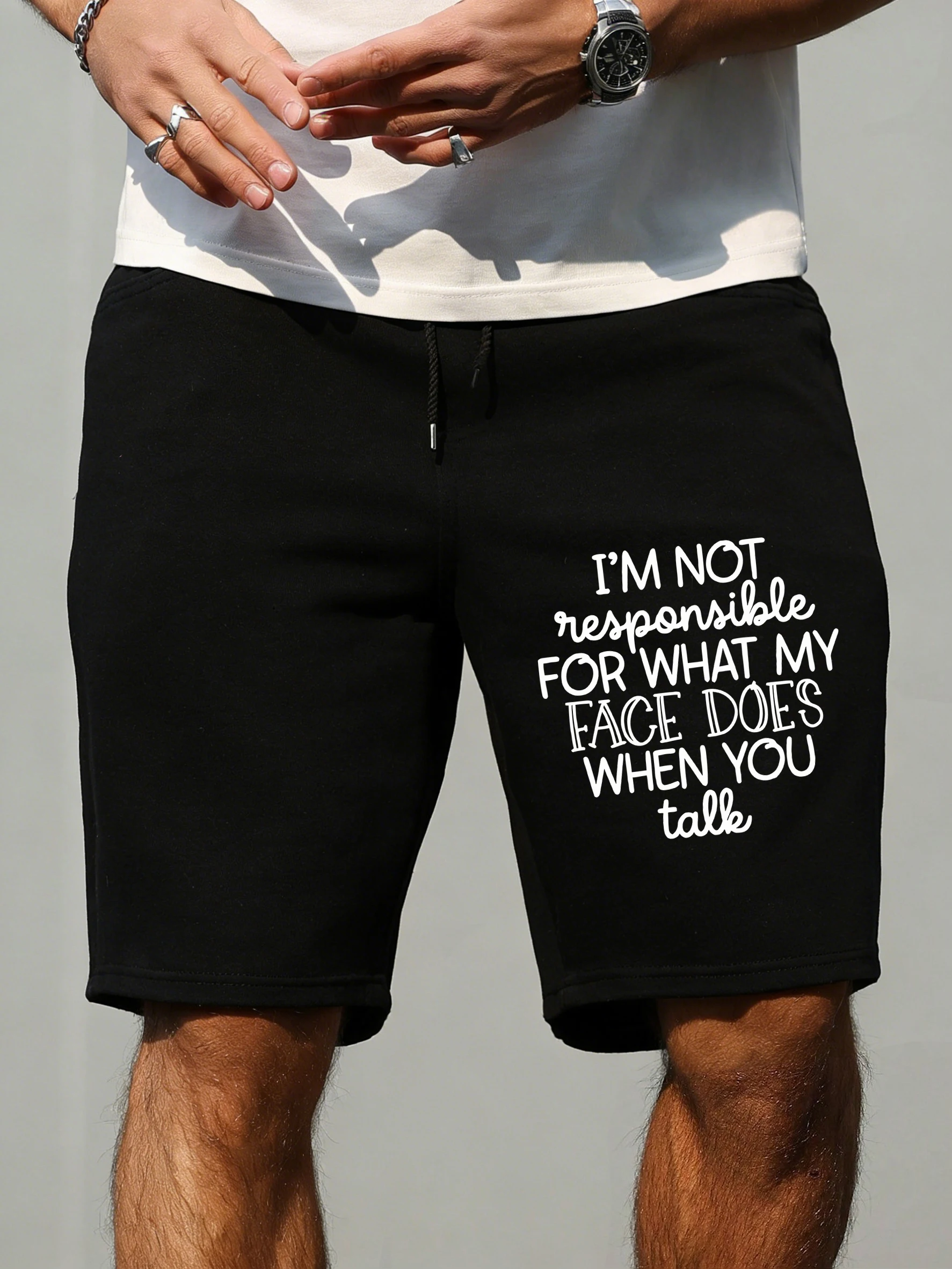 

Мужские шорты с принтом лица, свободные, для спортзала, с завязками, спортивная одежда, с карманами, широкие брюки, летняя одежда