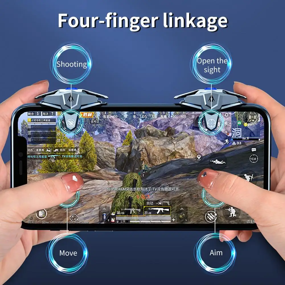 Game Controller Gamepad Flexible Sensitive Gaming Trigger Quick Response Long Standby Gaming Aim Shooting Joystick for Phone