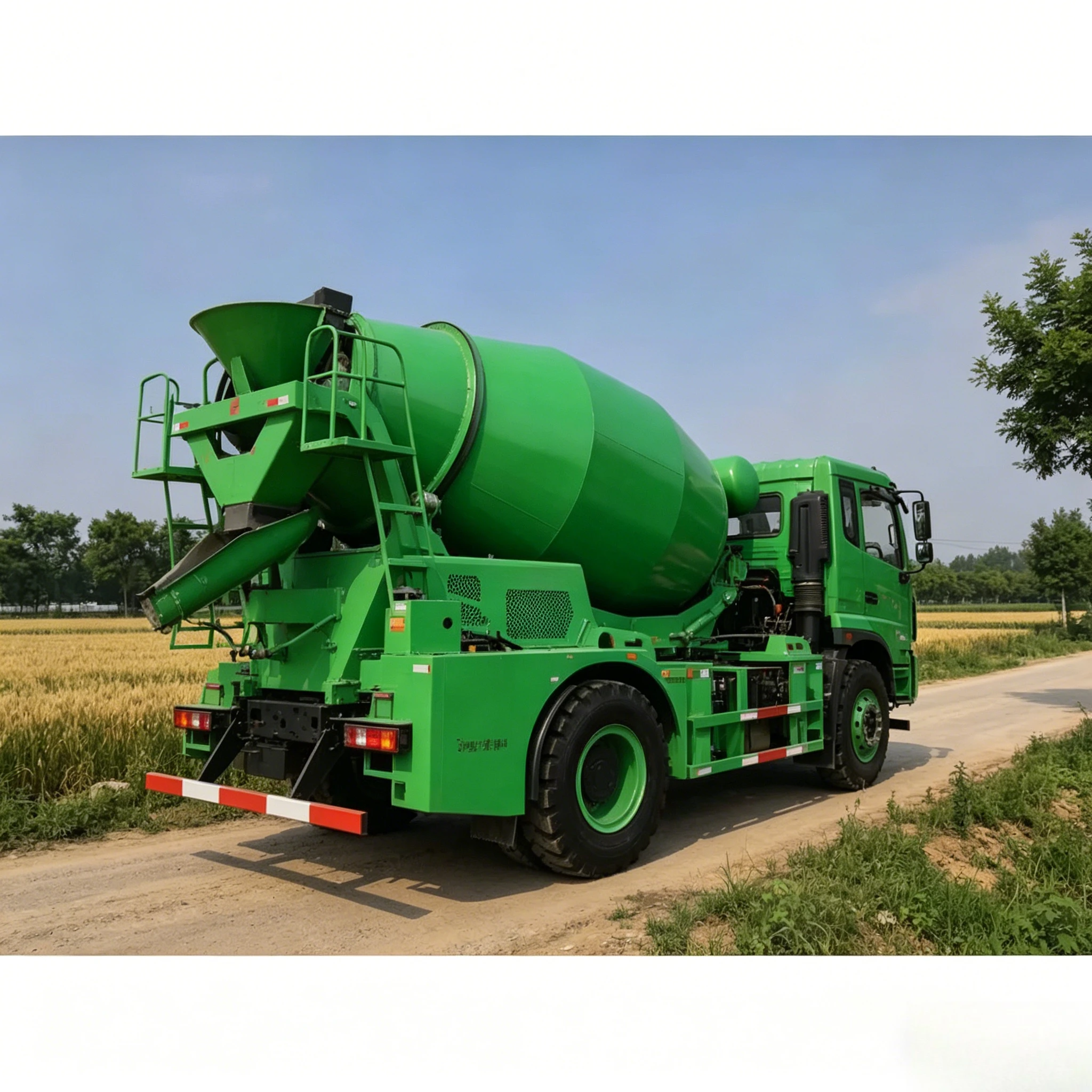 Fully Automatic Self-Loading Drum-Type Cement Mixer Truck 4.5L Engine High Efficiency Construction Site Mobile Customized