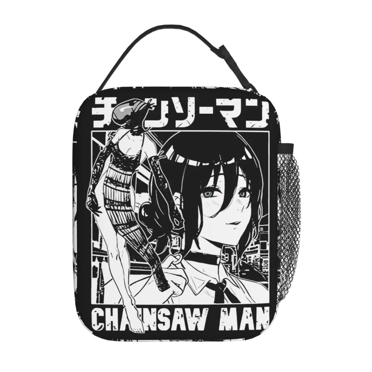 Chainsaw Man Reze Insulated Lunch Bag Cooler Bag Lunch Container Anime Movie Large Tote Lunch Box Food Storage Bags Office