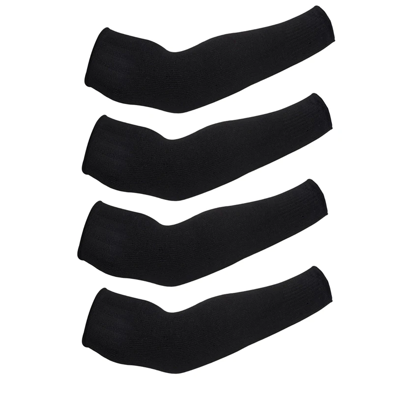 2 Pairs Cut Resistant Sleeves Thin Arm Protectors Arm Guard For Thin Skin And Bruising Arm Sleeves, Black Easy To Use