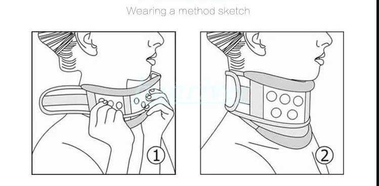 Retractor air permeable fixed neck brace cervical spine retractor household lifting collar neck brace