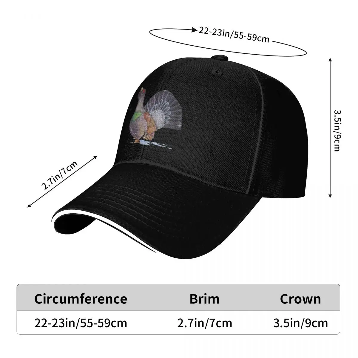 capercaillie Baseball Cap Hat Man For The Sun Beach Outing Military Cap Man Trucker Hat Women's Beach Men's