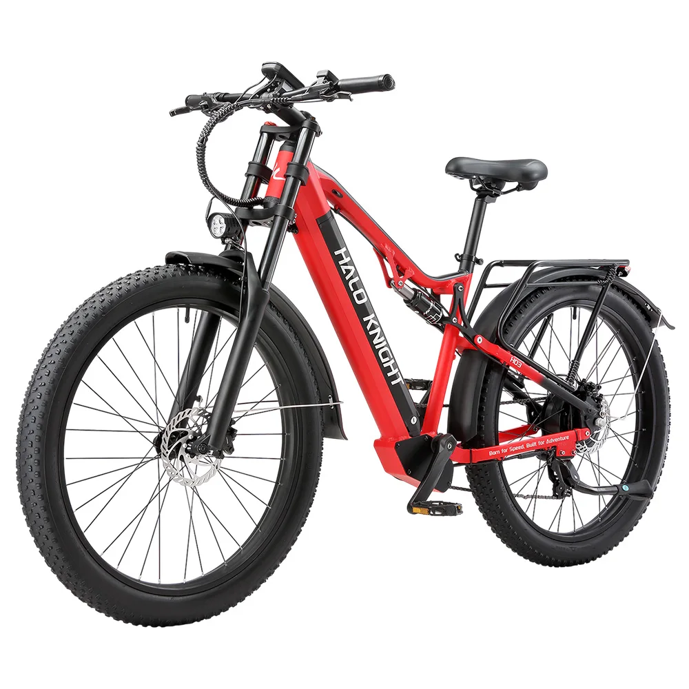 Halo Knight H03 elektrische fiets, 1000W motor, 48V/19.2Ah accu, 27.5" band, 45km/u max, 50km max, hydraulische remmen, vering