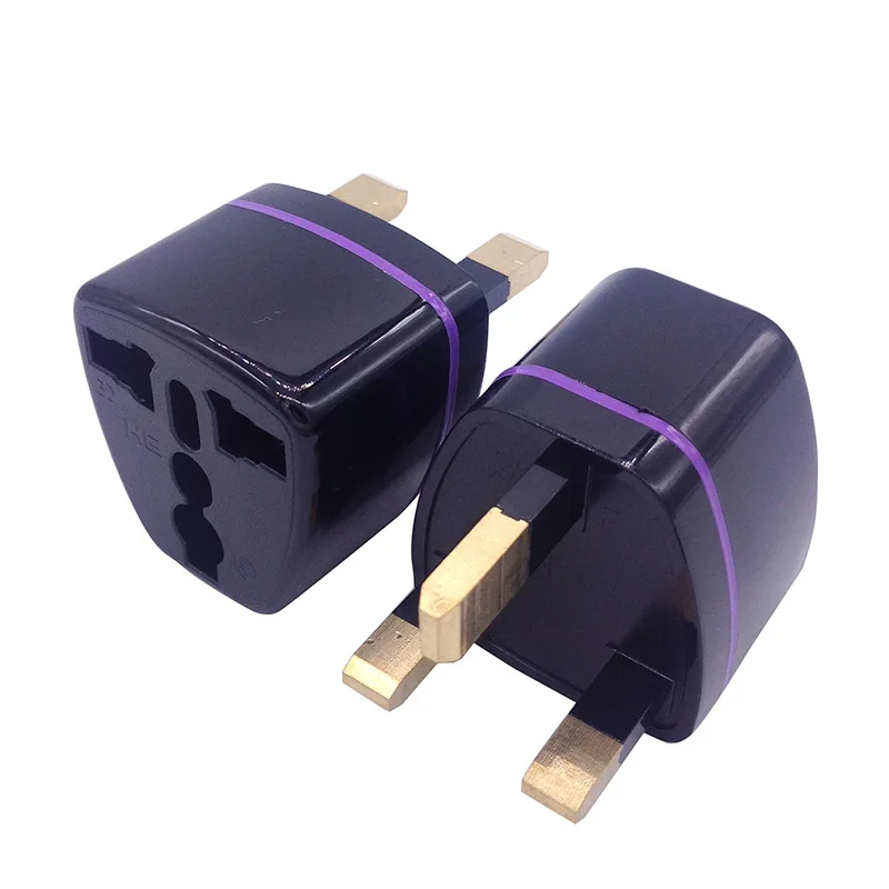 Universal UK Travel Power Adapter: Converts US, EU, AU & UK Standards. Pure Copper 3-Pin. Compatible with Germany, France, Italy