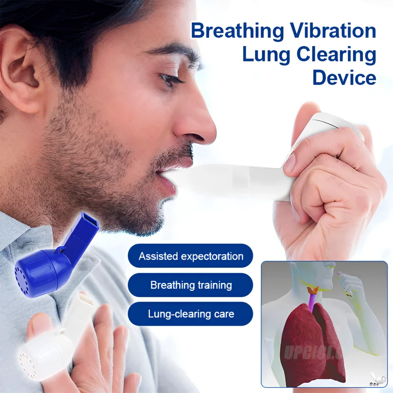 Removedor de Muco por Vibração Respiratória, Treinador de Função Pulmonar, Dispositivo Portátil de Limpeza de Muco, Terapia PEP, Dispositivo de Limpeza Pulmonar