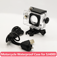 Motorcycle Waterproof Case for SJCAM SJ4000 Action Camera with USB Charging Cable for SJ4000/SJ4000 WiFi/SJ4000 AIR