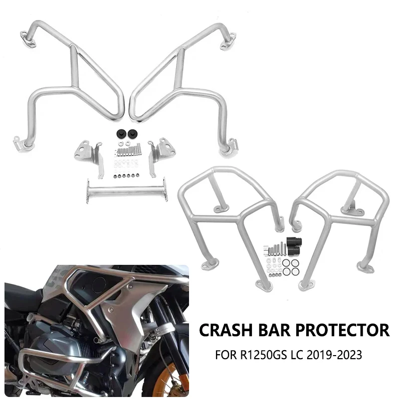 

R1250GS Bumper Upper&Lower Engine Guard Highway Freeway Crash Bar Fuel Tank Protector For BMW R 1250 GS R 1250GS LC 2019-2023