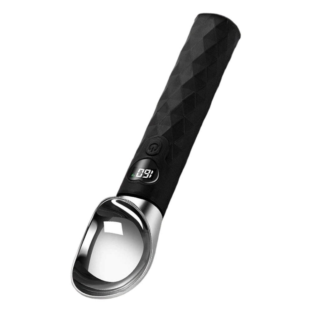 Heated Ice Cream Spoon with LED Indicator for Operating Temperature and Power Level USB Charging Port Waterproof Metal Build
