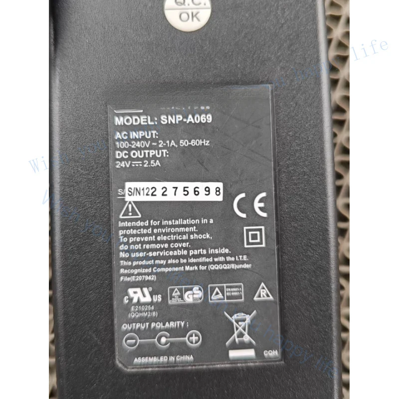TT  for Skynet Electronic SNP-A069 24V 2.5A Instrument adapter Power Supply Charger