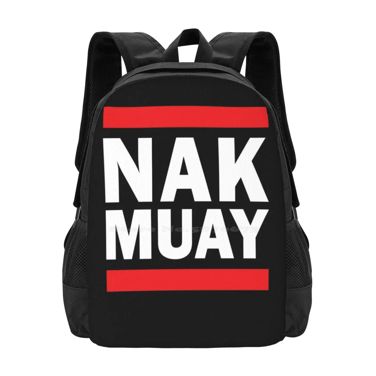 Muay Thai Strikers Nak Muay Fighter Backpack For Student School Laptop Travel Bag Rap Martial Arts Kickboxing Karate Thailand