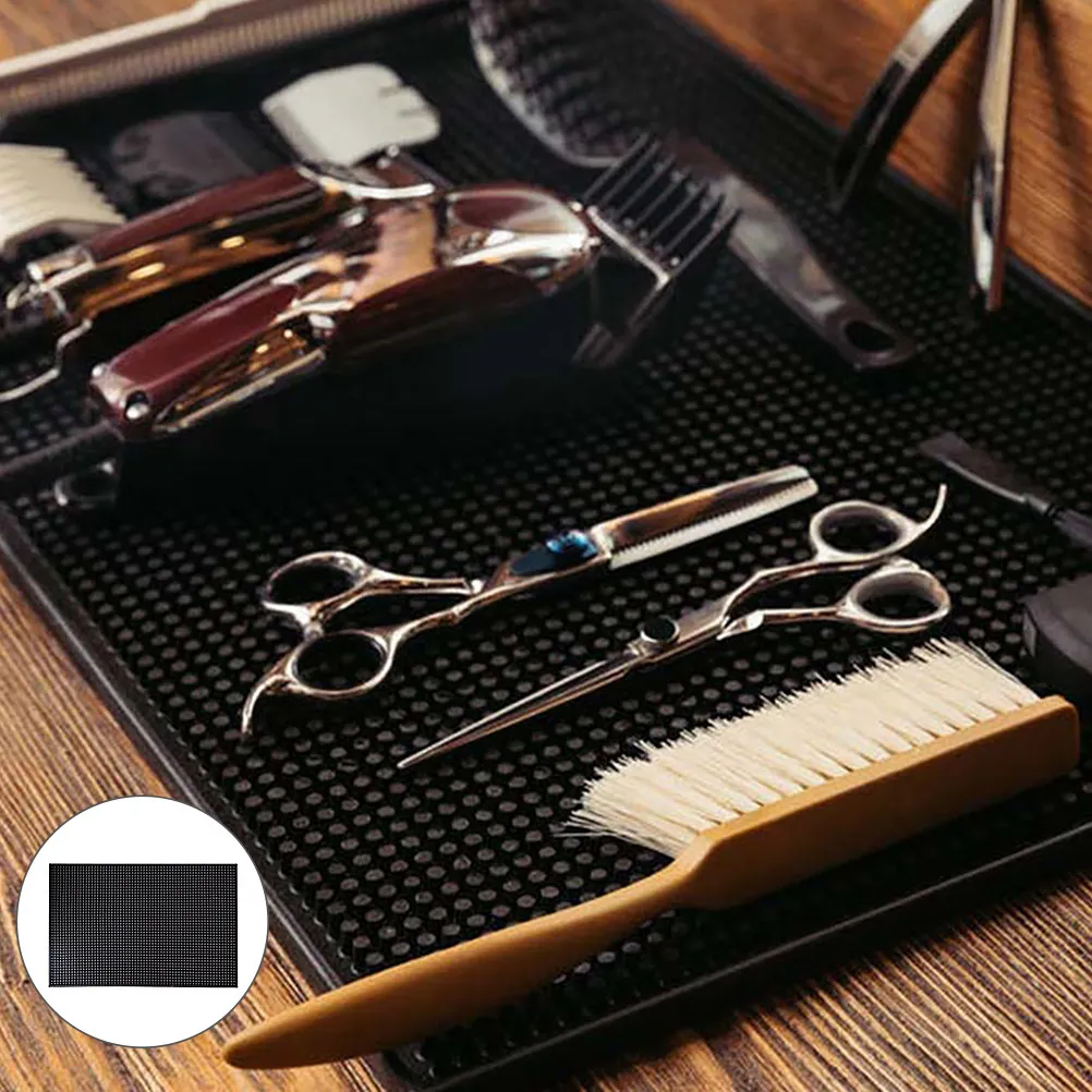 1Pcs Water Resistant Mat For Salon Front Desk Hair Stylist Hairdressing Non-skid PU Storage Pad Scissors Barbershop