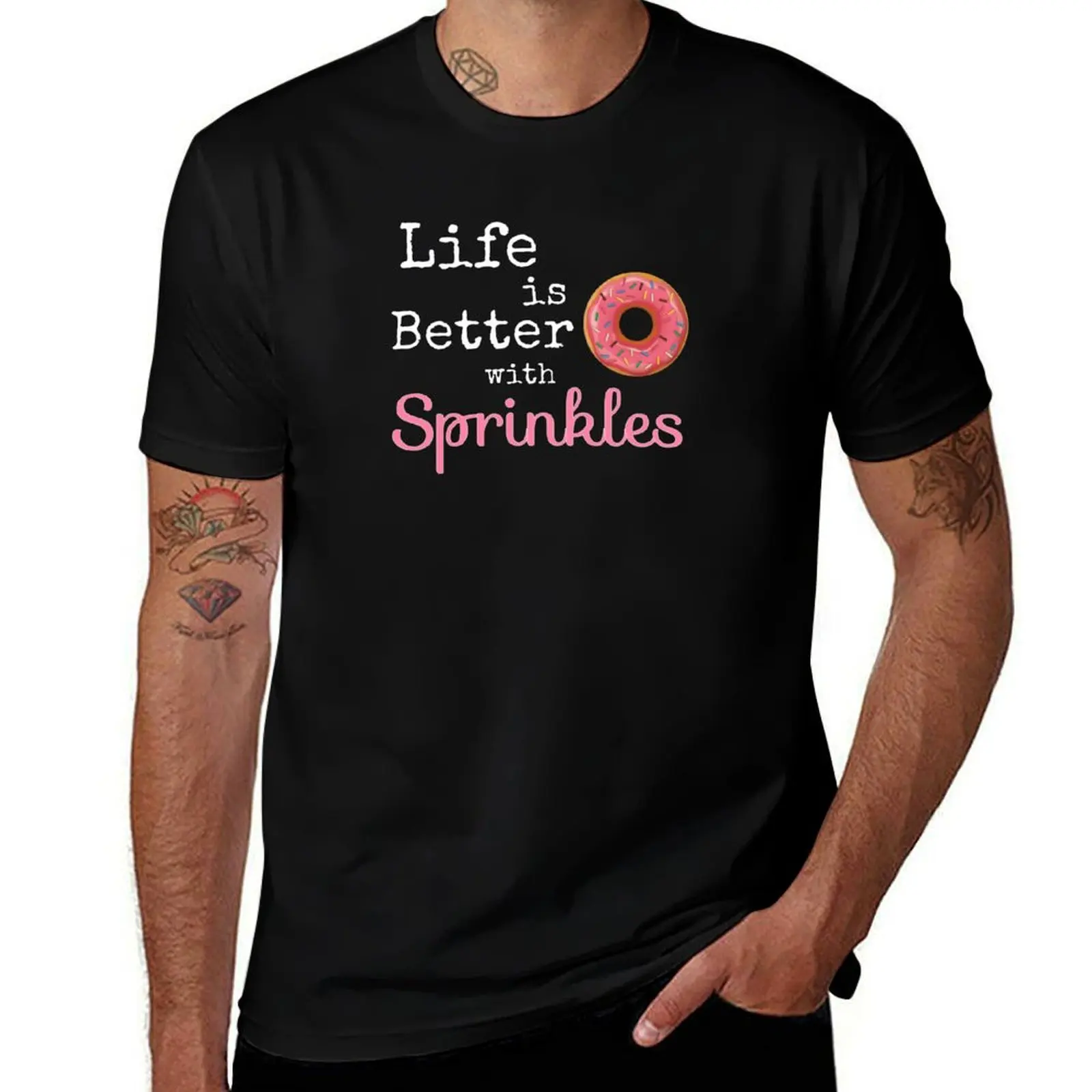 Inspirational Sprinkles Delicious Donut TEE T-Shirt t shirts for man graphic vintage T-Shirt